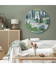 Apvalus paveikslas ant drobės - Gustav Klimt Bažnyčia Kasone