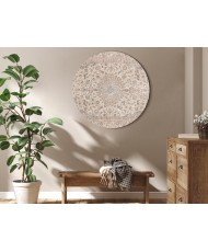 Apvalus paveikslas ant drobės - Smėlio spalvos persiškas kilimas