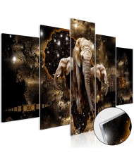 Akrilinis paveikslas – Rudi drambliai