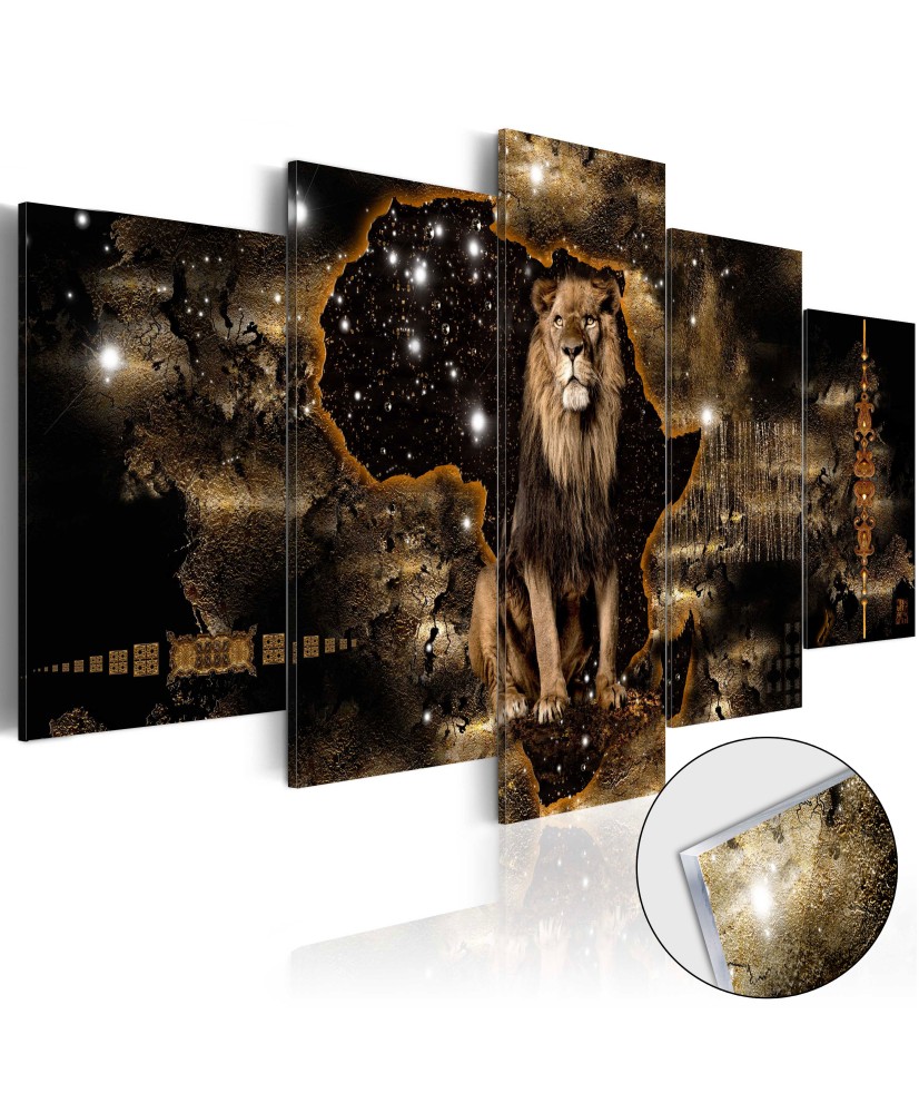 Akrilinis paveikslas – Auksinis liūtas