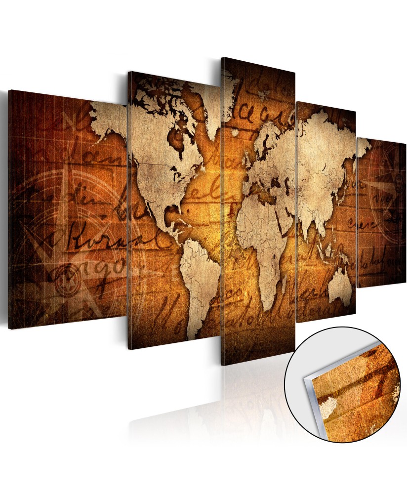 Akrilinis paveikslas – Bronzinis žemėlapis I