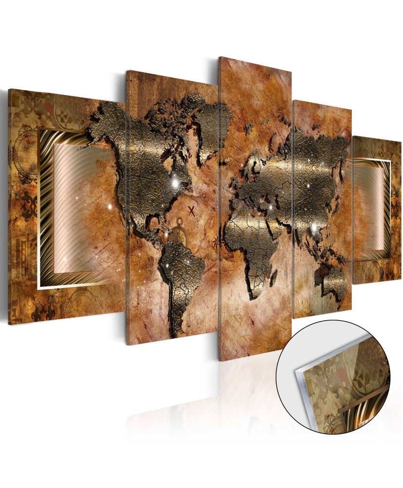 Akrilinis paveikslas – Plieninis žemėlapis