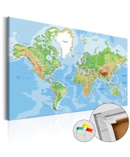 Kamštinis žemėlapis - Pasaulio geografija