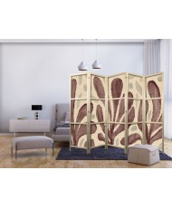 Japoniška kambario pertvara - Banguojantys lapai - Nereguliarios augalų formos Matisse stiliumi