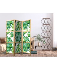 Japoniška kambario pertvara - Monstera ir palmės lapai I