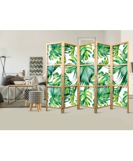 Japoniška kambario pertvara - Monstera ir palmės lapai II