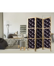 Japoniška kambario pertvara - Paukščiai tarp gėlių - Fazanai tarp bijūnų - violetinė