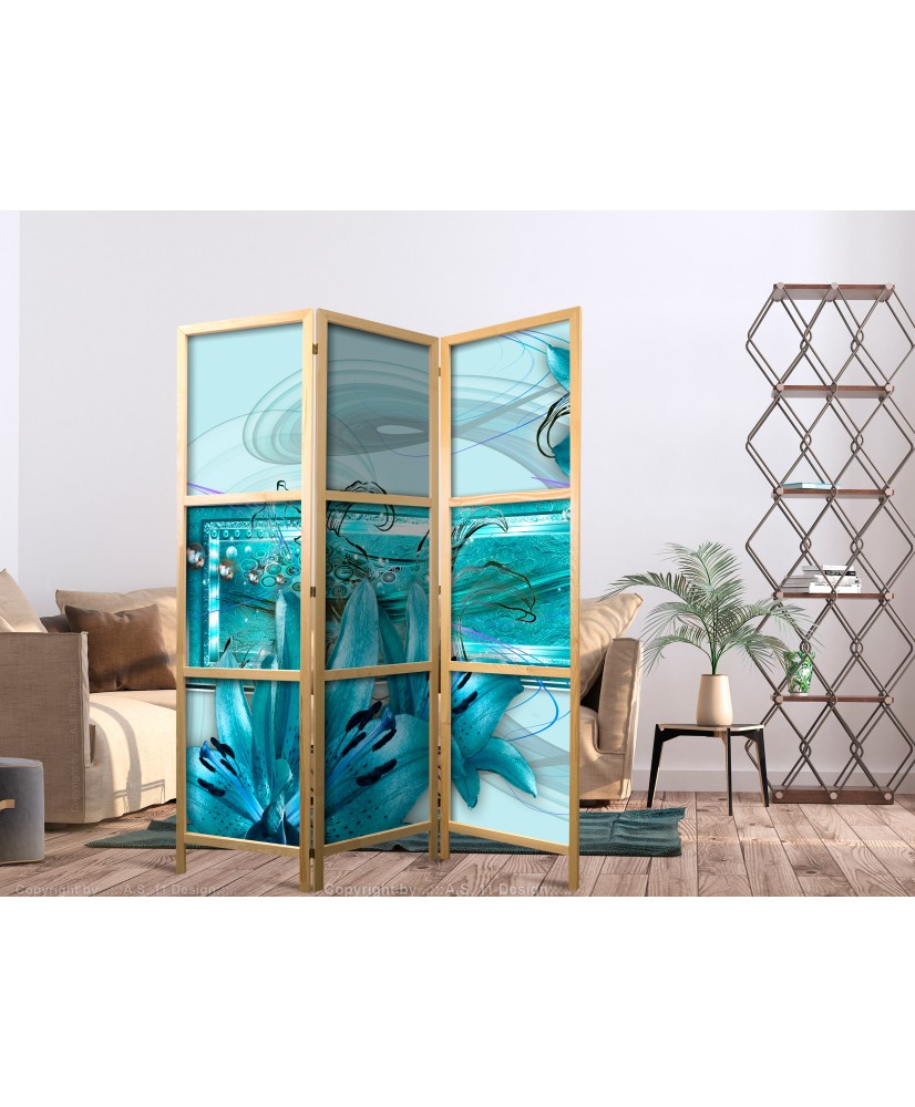 Japoniška kambario pertvara - Šviesiai mėlynos lelijos I