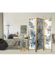 Japoniška kambario pertvara - Turkio gėlės retro aplinkoje - gėlių ornamentai