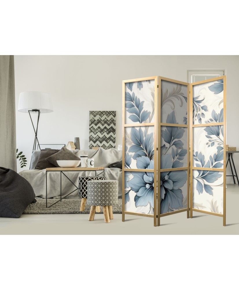 Japoniška kambario pertvara - Turkio gėlės retro aplinkoje - gėlių ornamentai