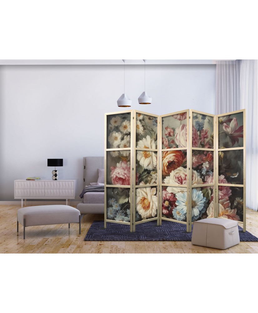 Japoniška kambario pertvara - Gamtos kvapas - gražios sodo gėlės pastelinių spalvų