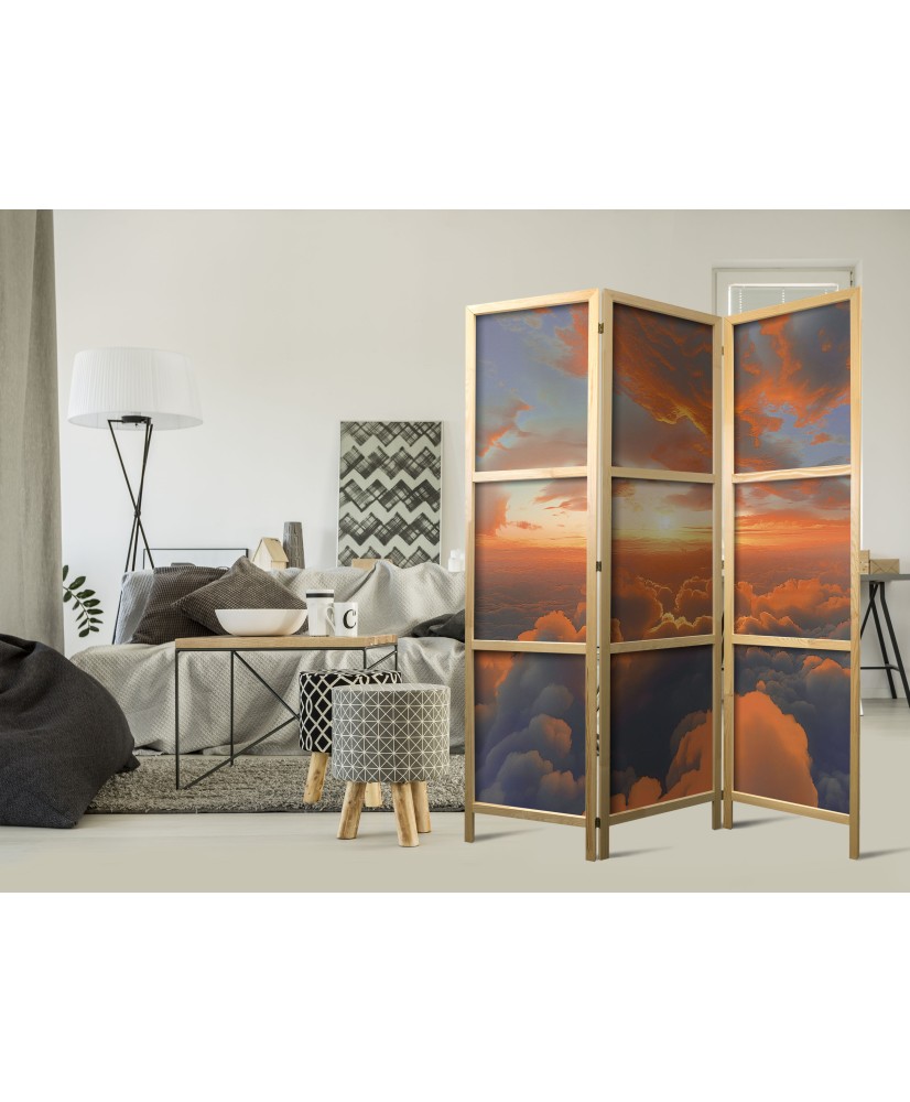 Japoniška kambario pertvara - Kai aušra glosto debesis - spalvų spektaklis rytiniame danguje