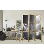 Japoniška kambario pertvara - Viltis debesyse: įkvepiantys saulės spinduliai - pažadink emocijas