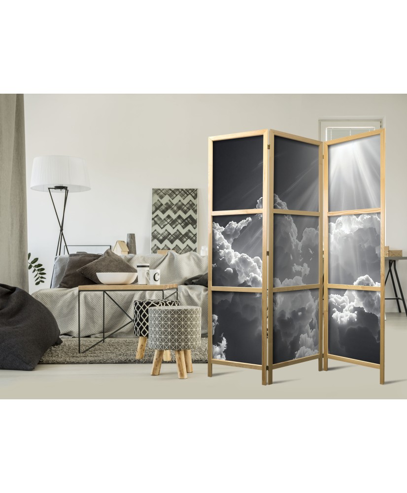 Japoniška kambario pertvara - Viltis debesyse: įkvepiantys saulės spinduliai - pažadink emocijas