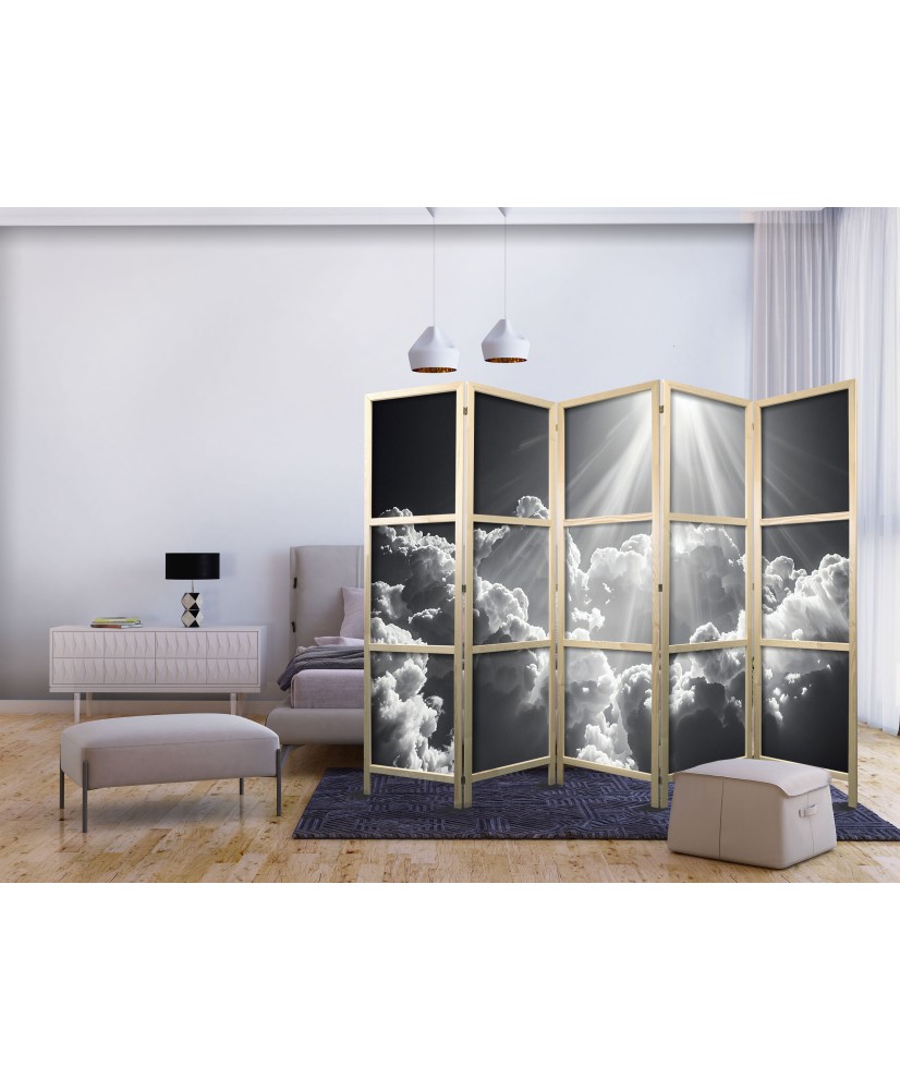 Japoniška kambario pertvara - Viltis debesyse: įkvepiantys saulės spinduliai - pažadink emocijas