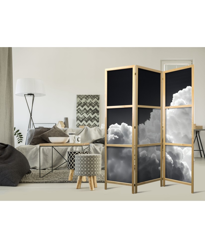 Japoniška kambario pertvara - Atrask begalinį saulės šviesos žaismą - debesys ir šešėliai danguje