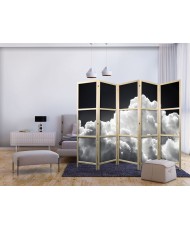 Japoniška kambario pertvara - Atrask begalinį saulės šviesos žaismą - debesys ir šešėliai danguje