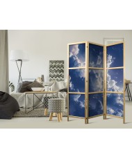 Japoniška kambario pertvara - Žvaigždėti debesys ir subtili šviesa dangaus kampelyje