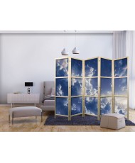 Japoniška kambario pertvara - Žvaigždėti debesys ir subtili šviesa dangaus kampelyje