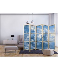 Japoniška kambario pertvara - Vandenynas ore: banguojantys debesys atspindi rytinę šviesą