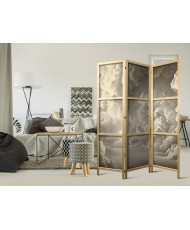 Japoniška kambario pertvara - Apšviestų debesų šnabždesys: švelnus šviesos žaismas dangaus teatre