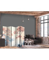 Pertvara - Peizažas su vandenynu - uolos ir medžiai švelniais rožiniais atspalviais - 5 dalių