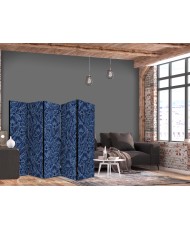 Pertvara - Tanki augmenija - botaninis raštas iliustraciniu stiliumi mėlyna - 5 dalių