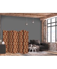 Pertvara - Plėšrūs potėpiai - raudonos abstrakčios formos įkvėptos tribal - 5 dalių