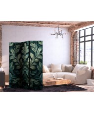 Pertvara - Tamsiai žali Viktorijos lapai - raižyta botaninė kompozicija - 3 dalių