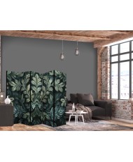 Pertvara - Tamsiai žali Viktorijos lapai - raižyta botaninė kompozicija - 5 dalių
