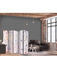 Pertvara - Teraco konfeti stiliumi violetiškai rožinis spalvingas raštas - 5 dalių