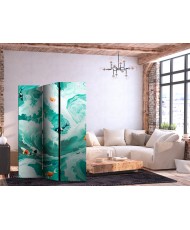 Pertvara - Koi žuvys tarp bangų - japoniškos žuvys turkio ir baltų tonų bangose - 3 dalių