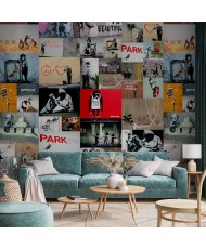 Tapetai - Banksy koliažas