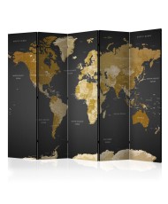 Pertvara  Room divider  World map on dark background