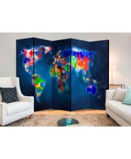 Pertvara  Room divider – Colorful map