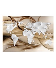 Fototapetas  World Map  White & Diamonds