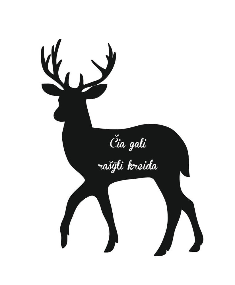 Kreida rašoma lipni sienų lenta - lipdukas Elnias