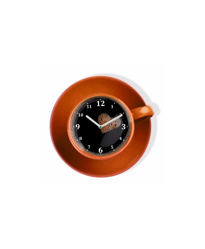 Sieninis laikrodis su spauda - Kavos puodelis