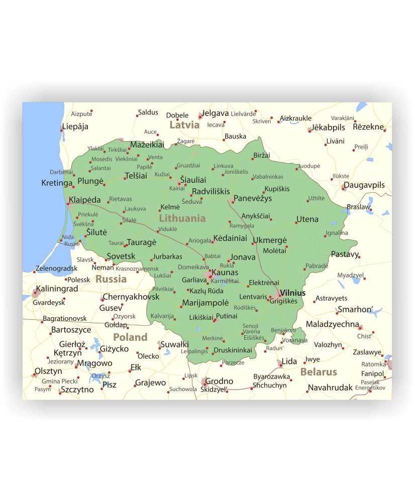 Kamštinis paveikslas - Lietuvos žemėlapis [Kamštinis žemėlapis]