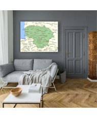 Kamštinis paveikslas - Lietuvos žemėlapis [Kamštinis žemėlapis]
