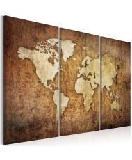 Paveikslas  World Map Brown Texture