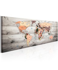 Paveikslas  World Maps Wooden Travels