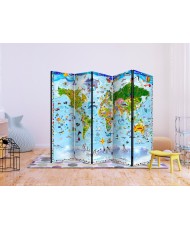 Pertvara  World Map for Kids II [Room Dividers]