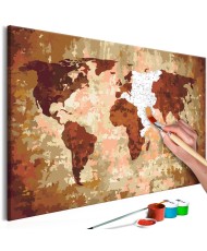 Pasidaryk pats  paveikslas ant drobės  World Map (Earth Colours)