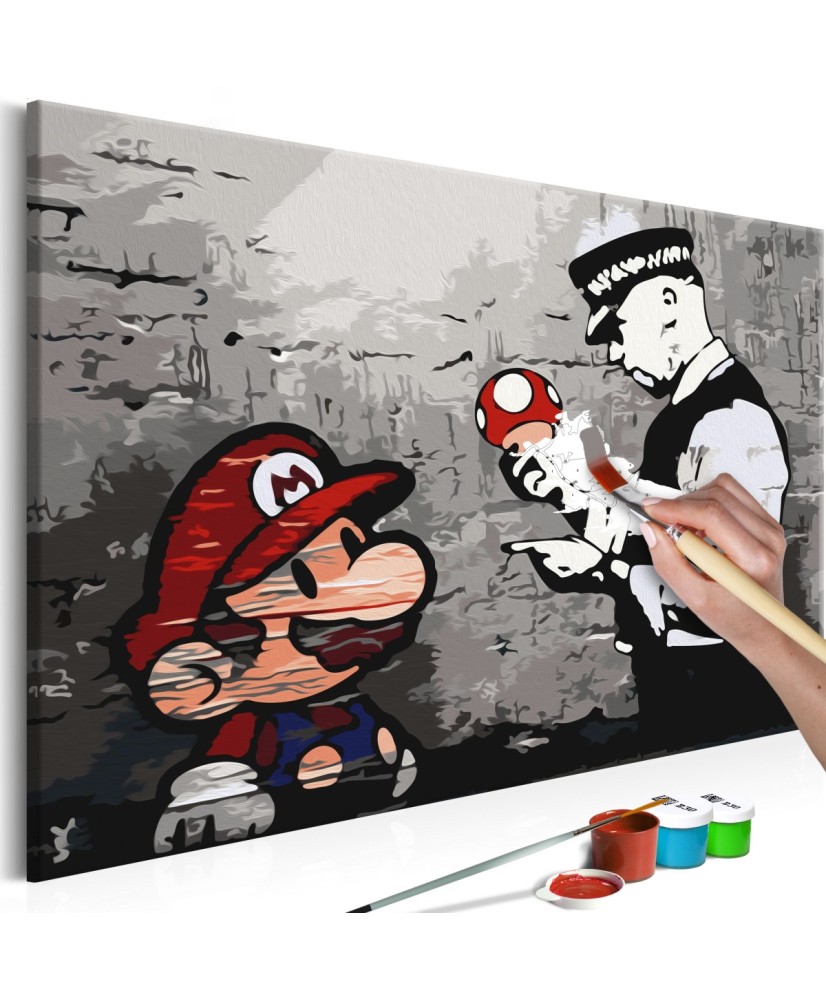 Pasidaryk pats  paveikslas ant drobės  Mario (Banksy)