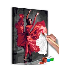 Pasidaryk pats  paveikslas ant drobės  Red Dress