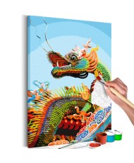 Pasidaryk pats  paveikslas ant drobės  Colourful Dragon