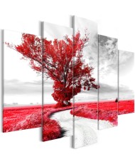 Paveikslas  Lone Tree (5 Parts) Red