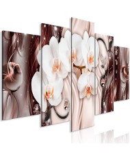 Paveikslas  Orchid Waterfall (5 Parts) Wide Pink