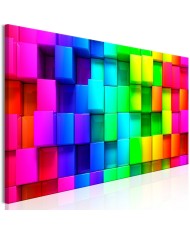 Paveikslas  Colourful Cubes (5 Parts) Narrow